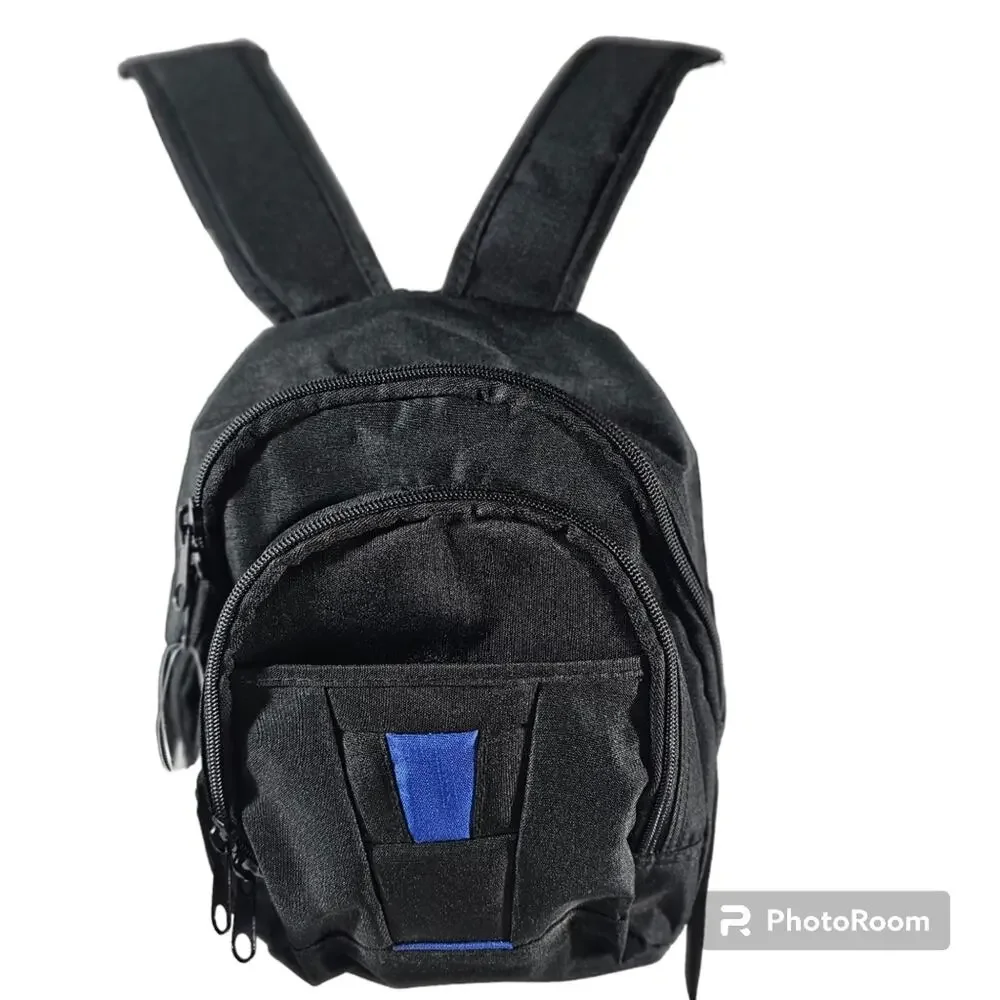 Optimum Black / Blue Day Pack Small Backpack NWT